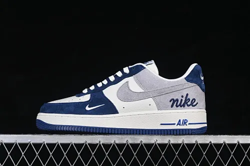 All categories Nk Air Force 1 Air Force series Nk Air Force 1 Low Air Force low-top Nike Air Force 1'07 Low white, gray and blue stitching Air Force 1 low-top casual sneakers HM3703-161